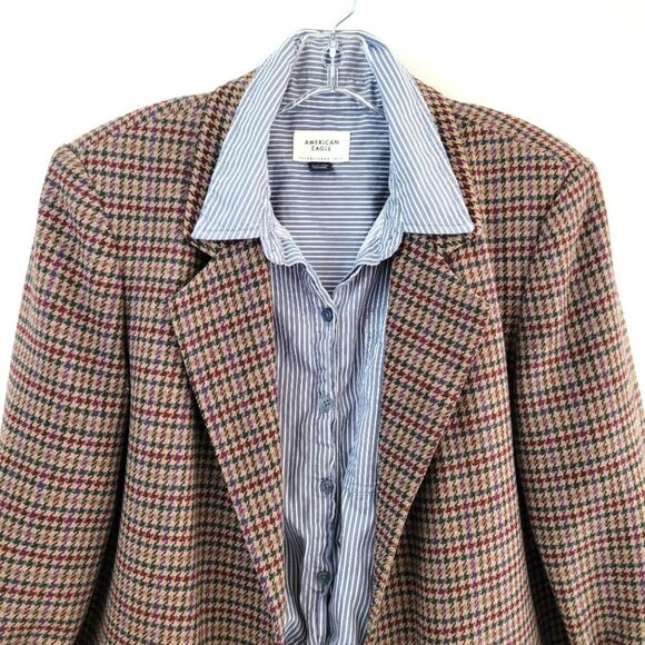 VTG Sag Harbor tweed wool blazer jacket - Picture 3 of 12